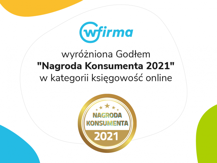 Godło “Nagroda Konsumenta 2021” dla systemu wFirma.pl