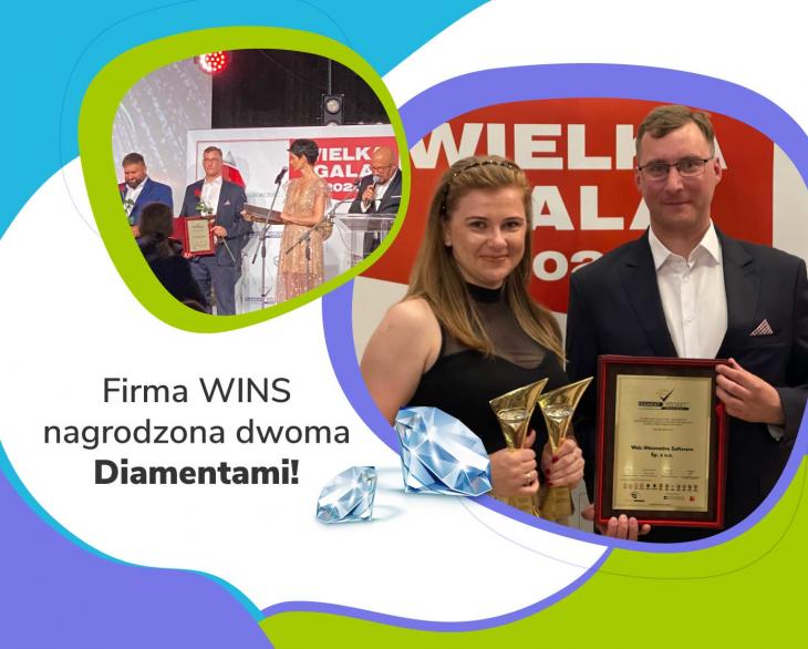 Firma WINS nagrodzona Diamentem Polskiej Innowacyjności i Diamentem Polskiej Gospodarki